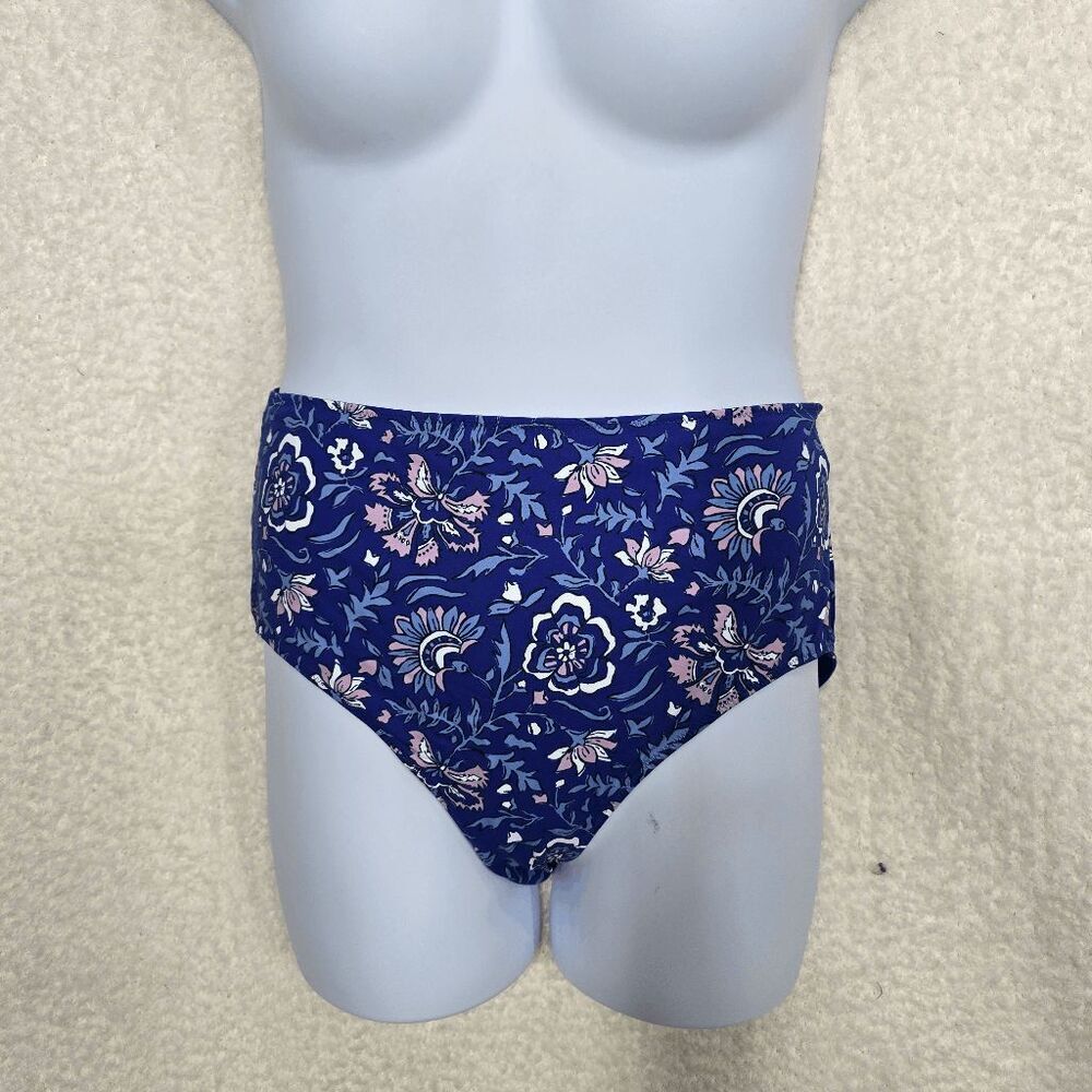 Vineyard Vines Ocean Reef Blue Anegada High Rise Bikini Bottom Large